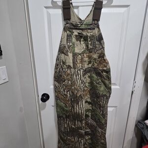 Camouflage Bib Overalls with Chest Pocket